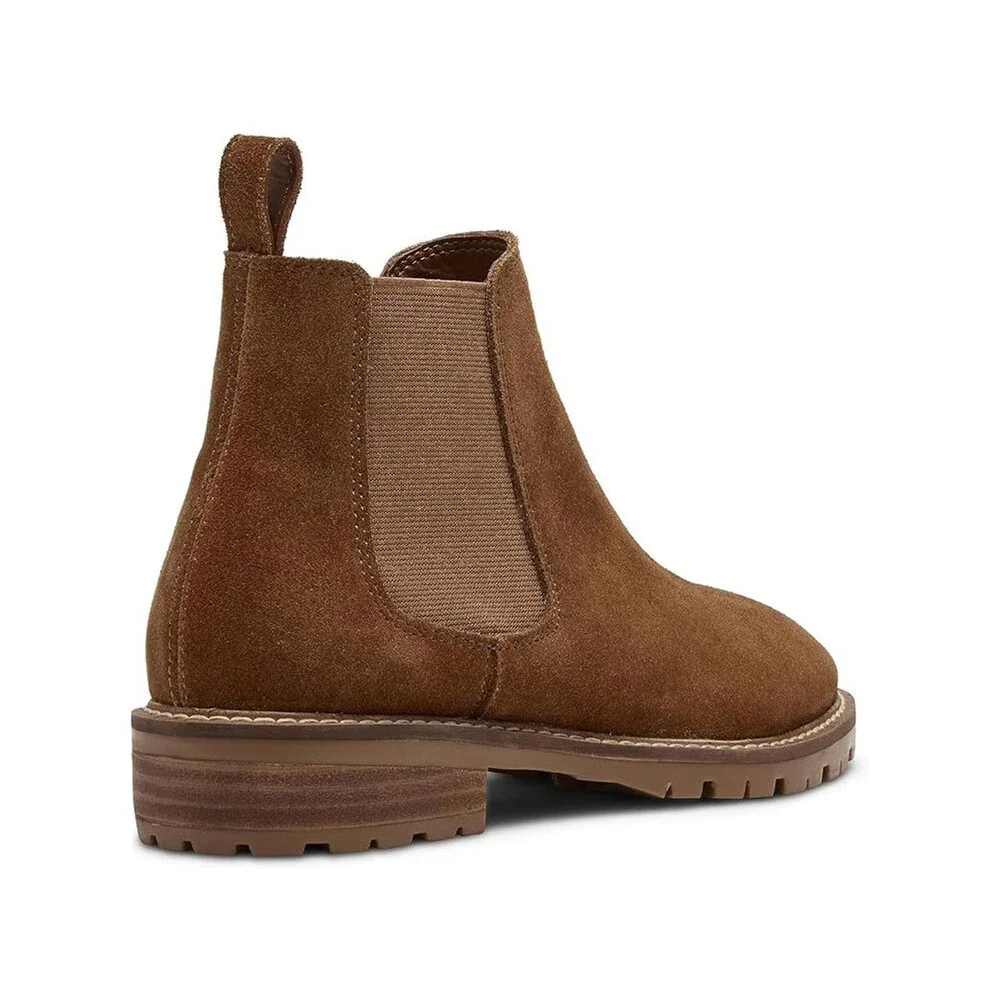 Steve Madden Leopold Boots Women 7.5 Tan Suede Pull On Round Toe Chelsea ZAP1887 - Picture 5 of 12